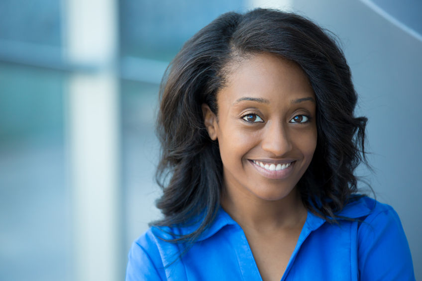 32525076 - closeup portrait, young professional, beautiful confident woman in blue shirt, friendly personality, smiling isolated indoors office background. positive human emotions - Four ways to network and boost your career connections 