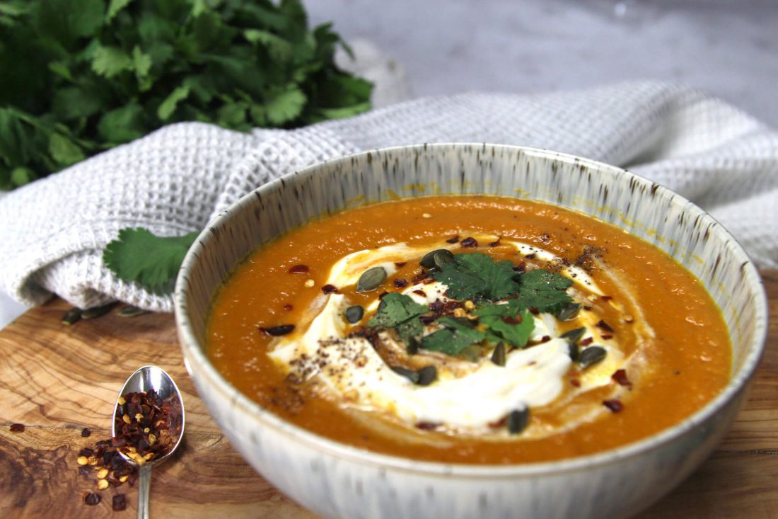 Moroccan-spiced carrot soup
