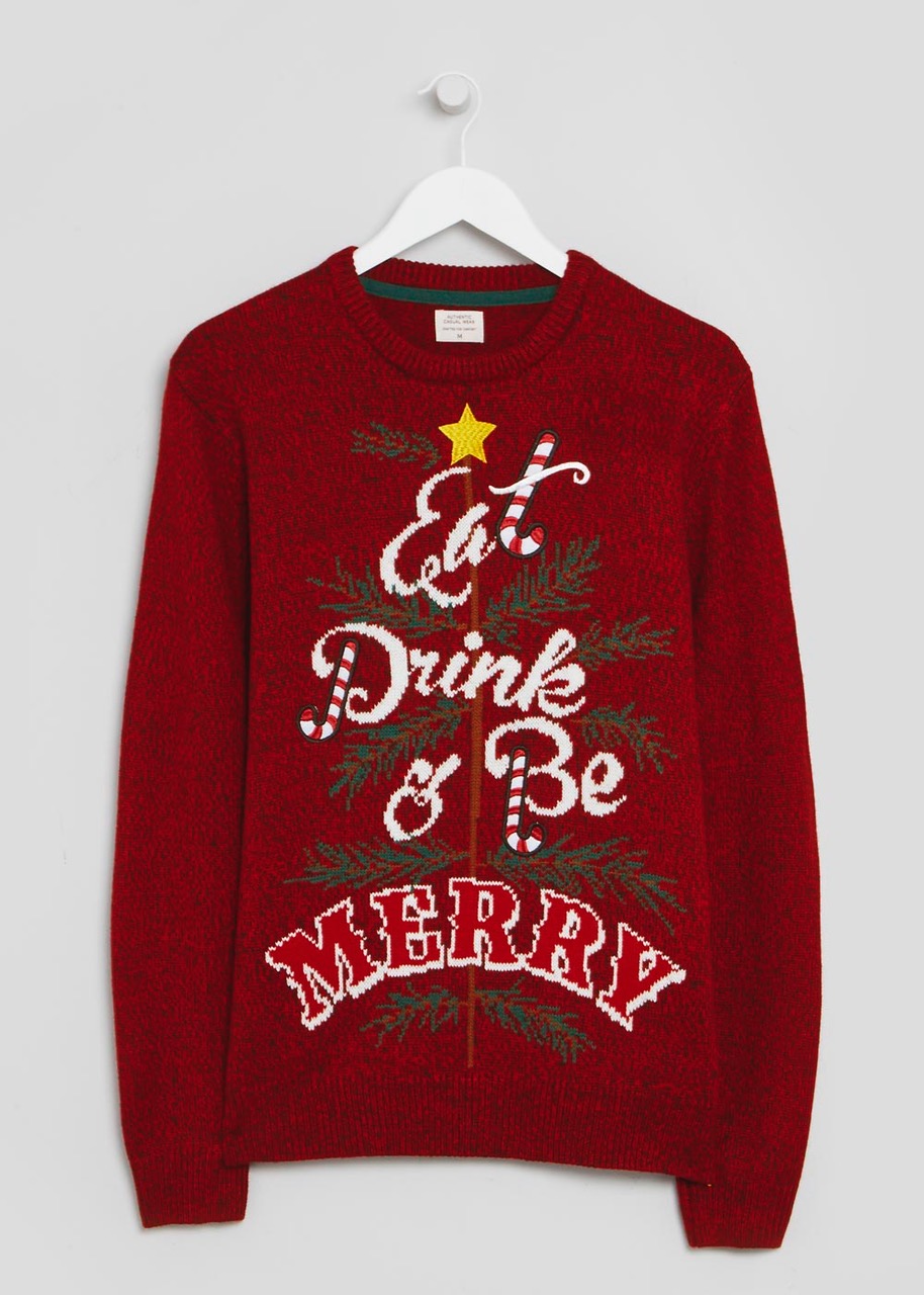 Matalan Eat, Drink and Be Merry Christmas Jumper