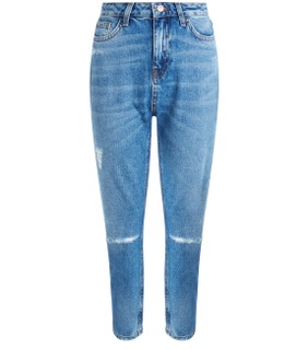NEW LOOK Blue Ripped Knee Mom Jeans, £24.99