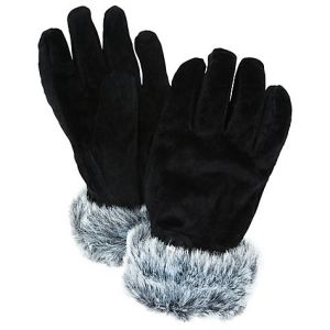 Suede Faux Fur Trim Gloves £42 