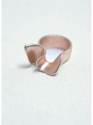 Mint Velvet Rose Gold Abstract Twist Ring £17.60