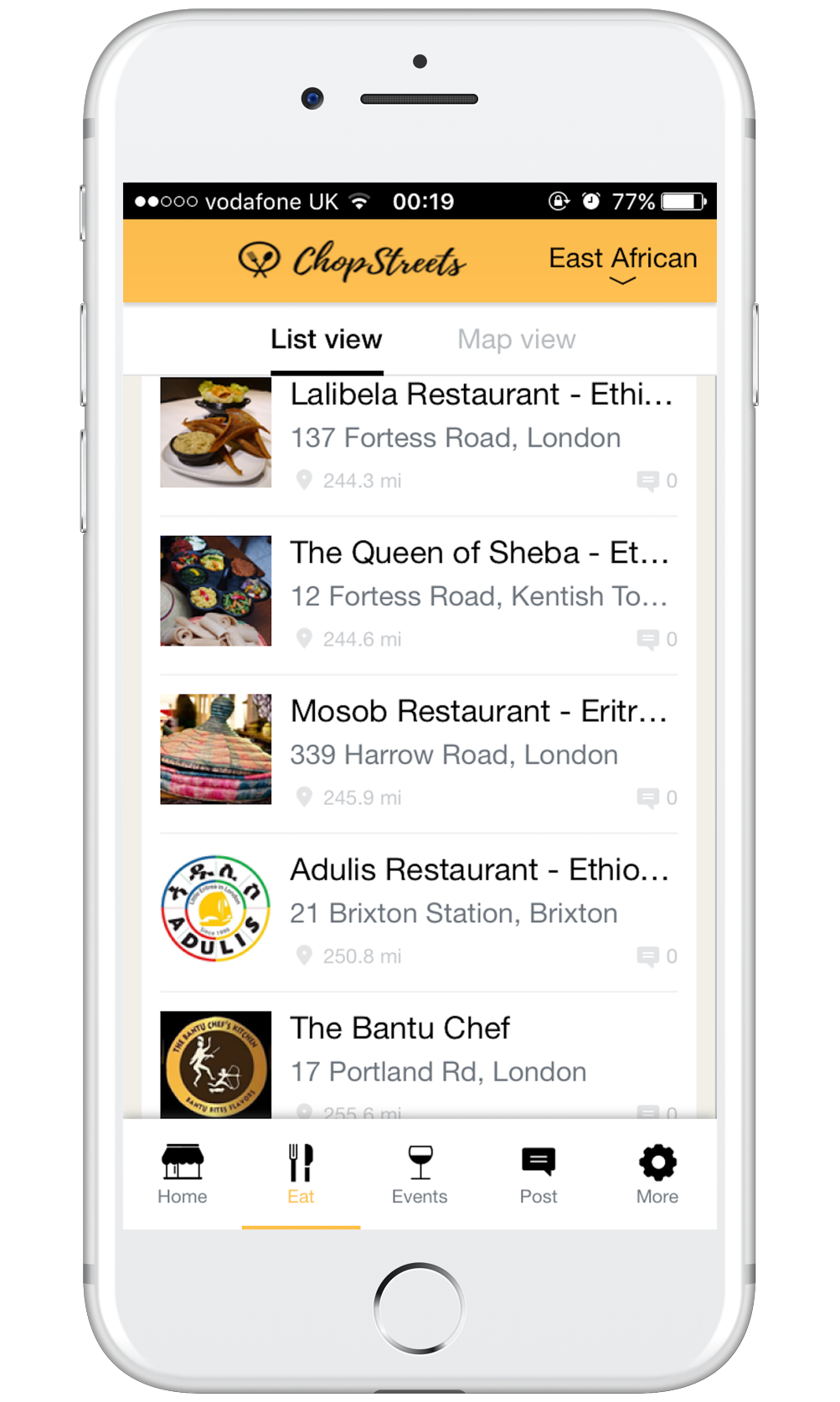 Chopstreets: a new app for African and Caribbean food