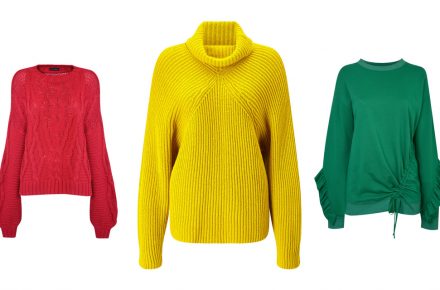 Balloon sleeved and bright structured jumpers? Issa look!