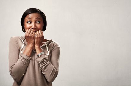 72675390 - scared black woman. If you’re in business, then you are most definitely in sales