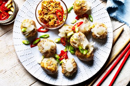 Dish of the week: Pork and potato dumplings with Korean Kimchi