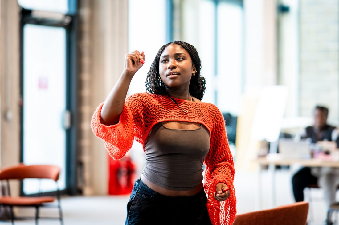 In rehearsal: Chewing Gum Dreams (Lauryn Ajufo) - credit Malachy Luckie _ @malachyluckiephotography 6